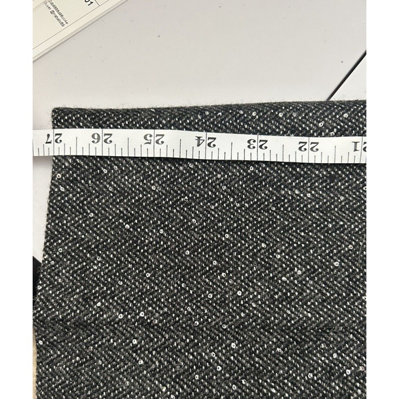 Talbots Wool Blend Trousers Sequins SZ 2P Black Gray Tweed Lined Sparkle Pants - Picture 8 of 9